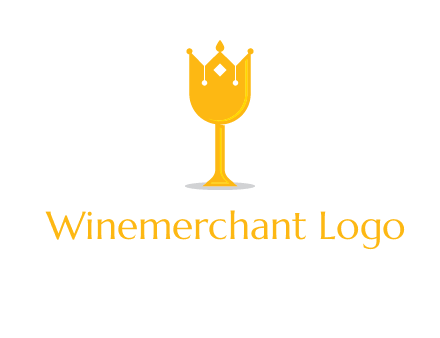 wine glass crown logo