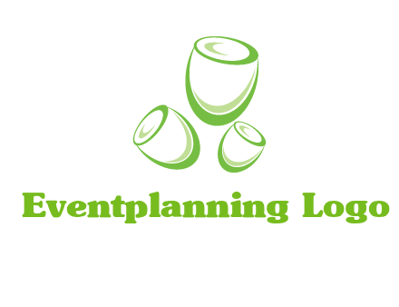 abstract tulips logo icon