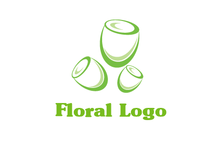 abstract tulips logo icon