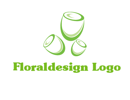 abstract tulips logo icon