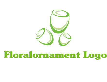 abstract tulips logo icon