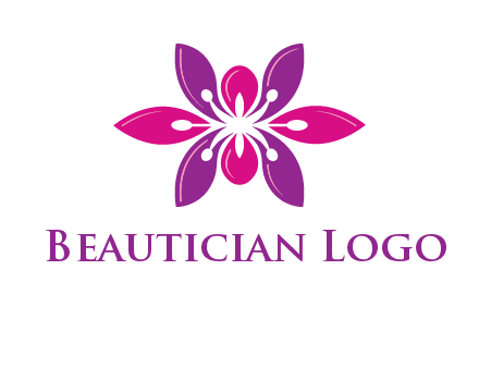 abstract lotus beauty logo