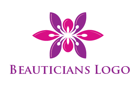 abstract lotus beauty logo