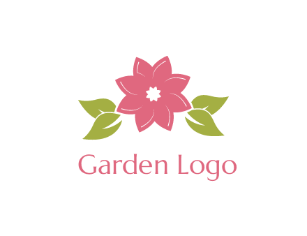 daisy flower and leaves logo