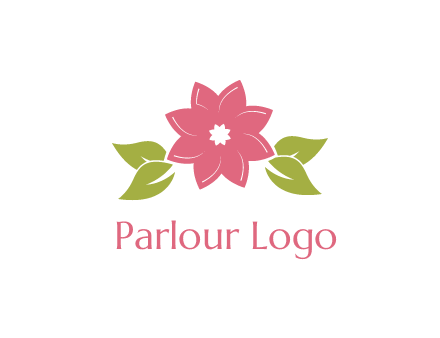 daisy flower and leaves logo