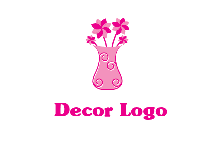 flower in vase logo
