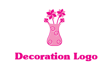 flower in vase logo