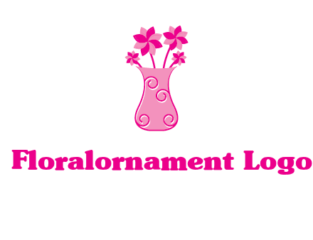 flower in vase logo