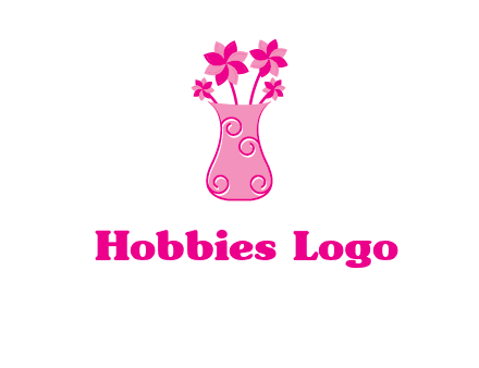 flower in vase logo