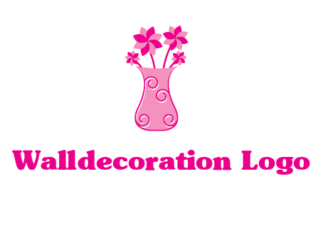 flower in vase logo