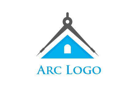 divider compass and roof logo