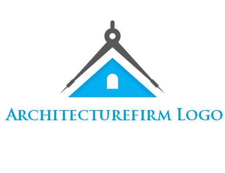 divider compass and roof logo