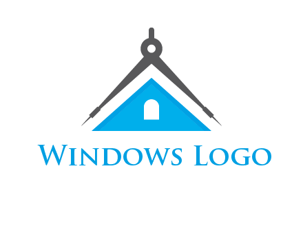 divider compass and roof logo