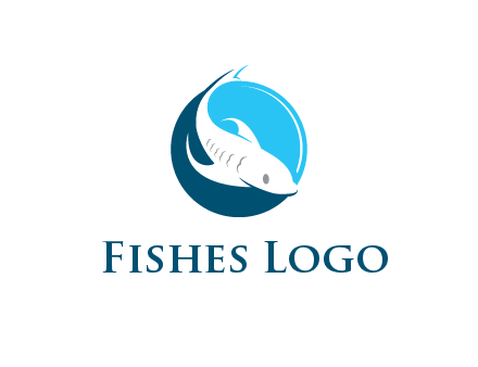 fish inside circle logo