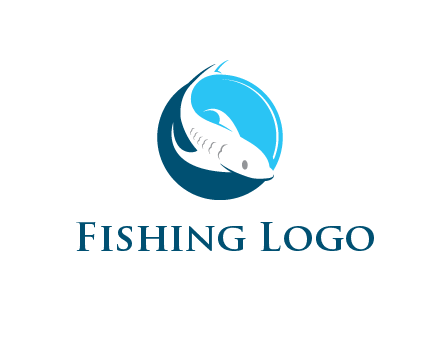 fish inside circle logo