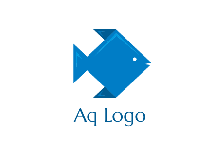 origami fish logo