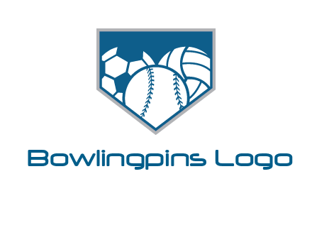 balls inside shield logo