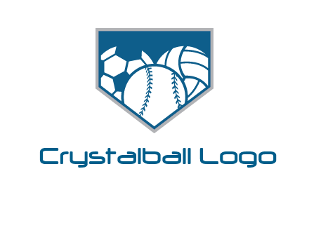 balls inside shield logo