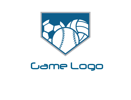 balls inside shield logo