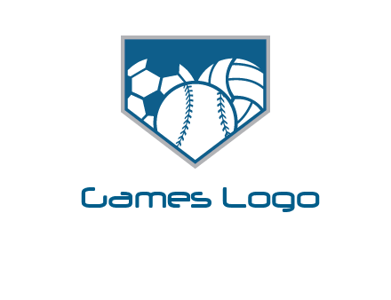 balls inside shield logo