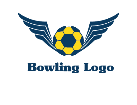 soccer ball with wings logo