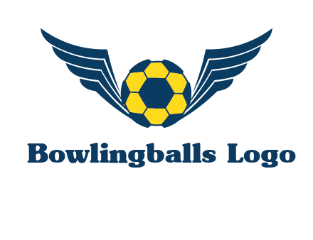 soccer ball with wings logo