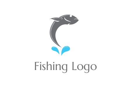 fish jumping out of water icon