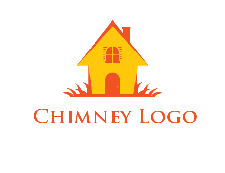 shack on grass vector