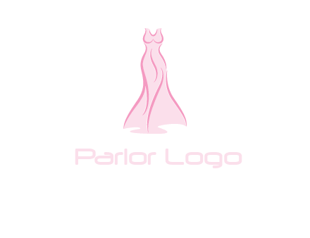 line art fashion dress logo
