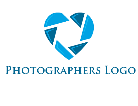 lens in a heart shape logo