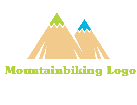 color pencil tips in mountain peak shape logo
