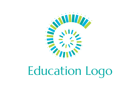 pencils in spiral shape logo