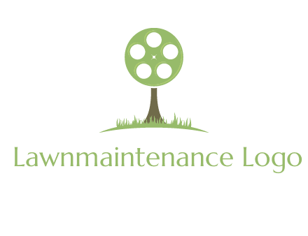 film reel on tree logo
