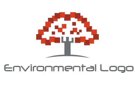 square pixels tree icon