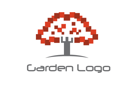 square pixels tree icon