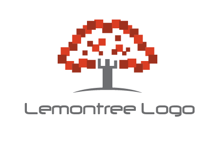 square pixels tree icon
