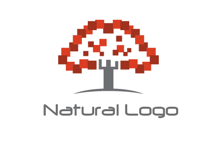 square pixels tree icon