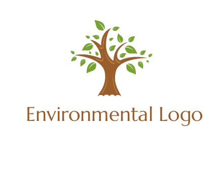 tree with leaves logo