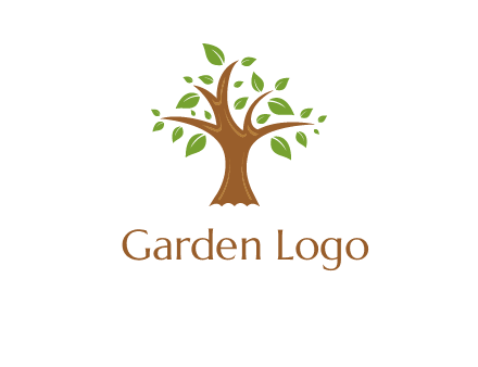 tree with leaves logo