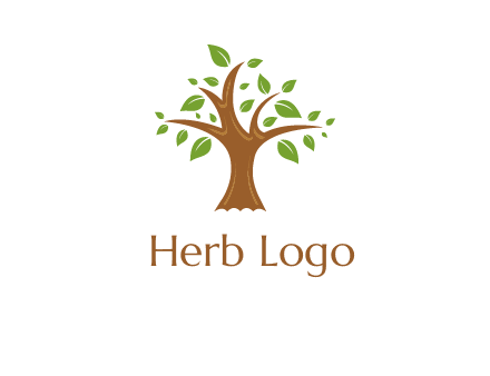 tree with leaves logo
