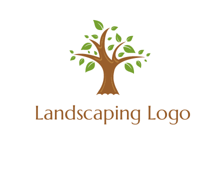 tree with leaves logo