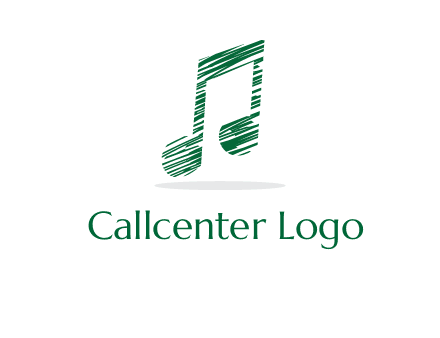 sketched music note logo