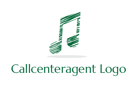 sketched music note logo