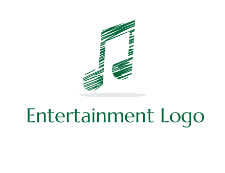 sketched music note logo