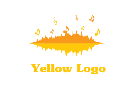 music equalizer with music notes logo