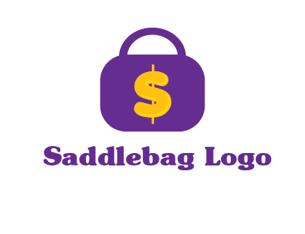 dollar sign on a handbag icon