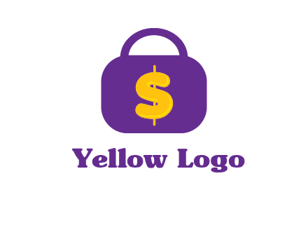 dollar sign on a handbag icon