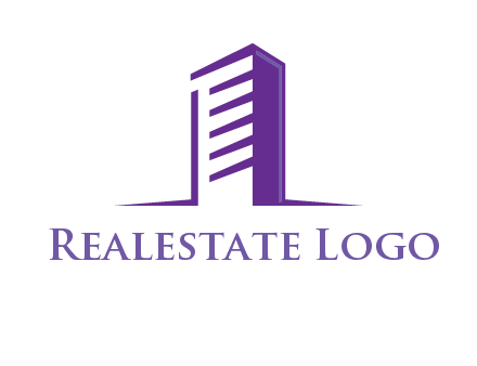 abstract building in perspective logo