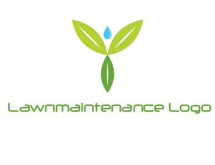 leaves with water drop icon