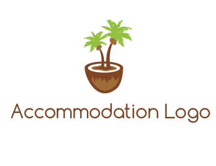coconut tree travel icon